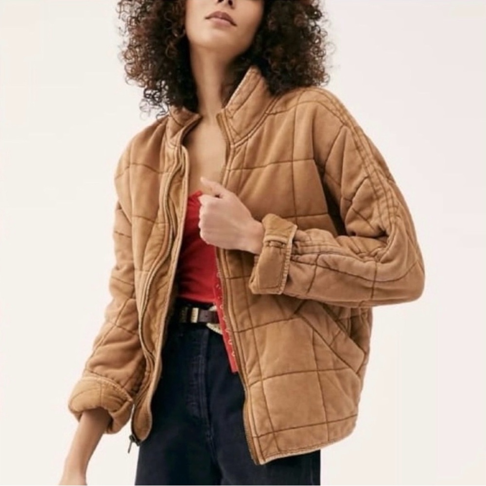 Free People Quilted Oversized Jacket
